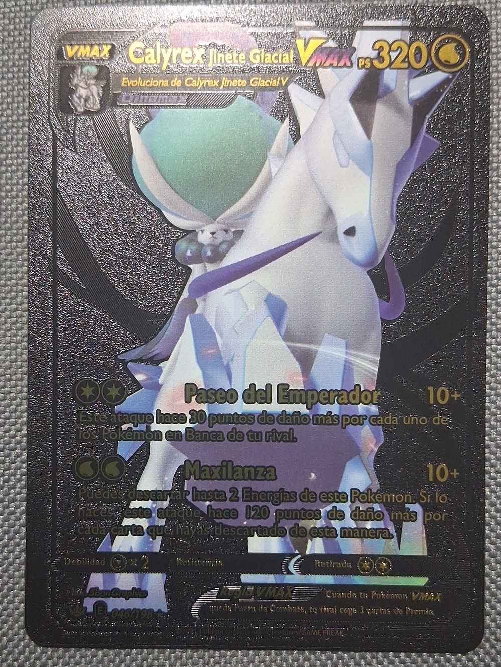 Pokemon Calyrex VMAX — White, Ice Blue, Purple Accents